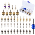 thumbnail image 3 of 40Pcs AC Valve Core Kit R12 R134a Car Air Conditioner Valve Core Accessories Portable Refrigeration Tire Valve Stem Core Assortment Kit with Remover Tool for Mechanics Most Cars, 3 of 8