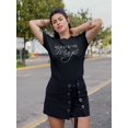 thumbnail image 2 of Believe In The Magic Graphic Women Black T-Shirt, Female Small, 2 of 4