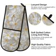 thumbnail image 4 of Dailycode Double Sided Oven Mitt with Loop Heat Resistant Kitchen Long Potholders 7" x 35" Beautiful Jasmine Flowers, 4 of 6