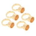 thumbnail image 1 of Tasse à Anneau, 5 Pcs Support de Colle pour Cils Réglable Ergonomique Sûr en Acier Inoxydable pour Microblading Or Rose, Or, Argent, 1 of 7