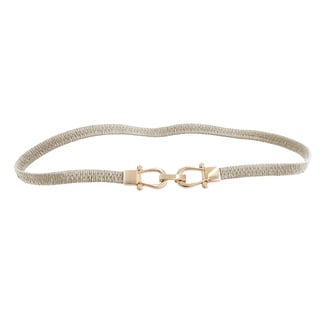 1721 8 Belts For Women, Elastic Adjustable Elastic Belts for Women Studded Belt for Dress Grey Wide  main image 2