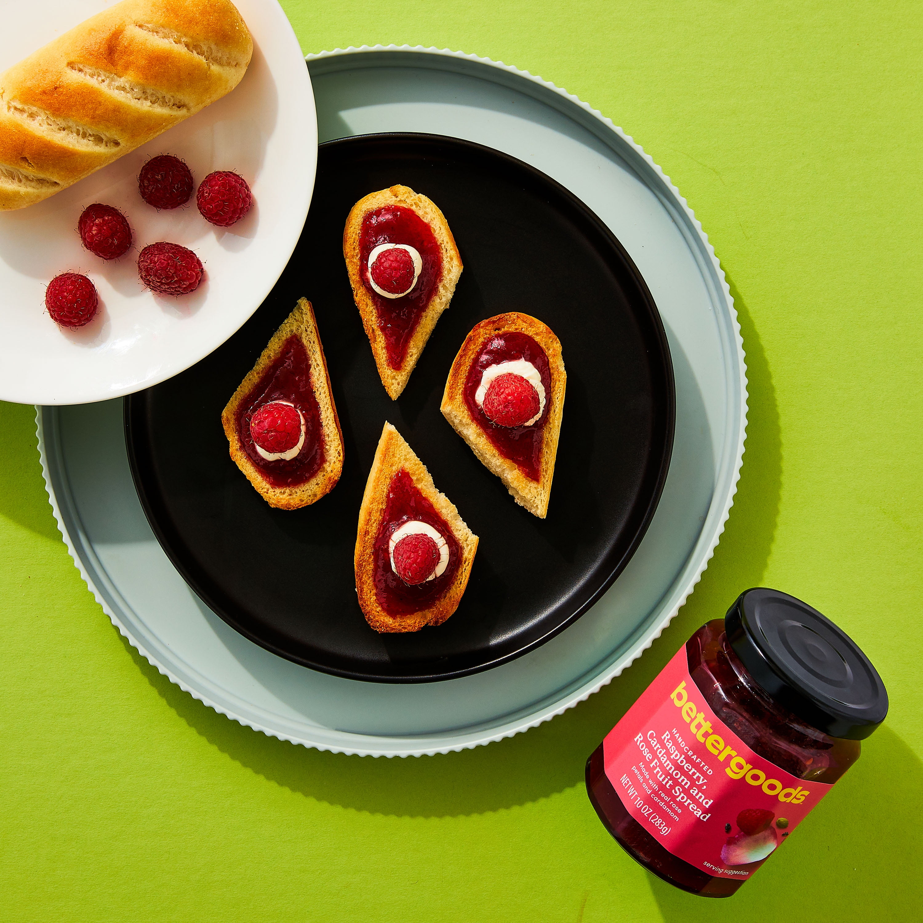 (3 pack) bettergoods Raspberry, Cardamom and Rose Fruit Spread, 10 oz