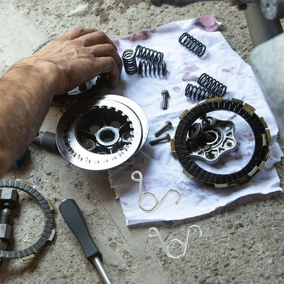 Masteelf  10 Pcs Pedal Restoring Spring Go Kart Return Springs Silver