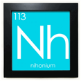 thumbnail image 1 of Chestry Elements Period Table Poor Metals Nihonium Nh Black Square Frame Picture Wall Tabletop, 1 of 3