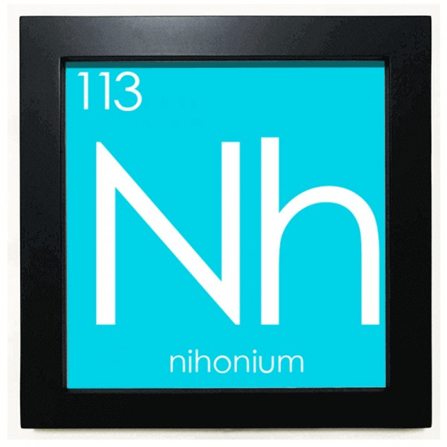 Chestry Elements Period Table Poor Metals Nihonium Nh Black Square Frame Picture Wall Tabletop