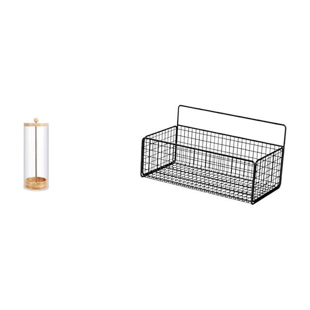 Soporte Transparente Para Pajitas Y Organizador De Cesta Colgante De Pared Para Brochas De Maquillaje De Encimera, Estantes De Almacenamiento Para Cocina, Baño Y Sala De Estar