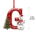 thumbnail image 3 of Cififendec Christmas 26‑Letter Acrylic Hanging Ornaments, Snowman Alphabet Pendant Decor for Xmas Tree Gift Bag Window Holiday Decor, 3 of 5