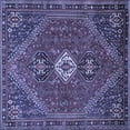 thumbnail image 1 of Ahgly Company Machine Washable Indoor Square Persian Blue Traditional Area Rugs, 7' Square, 1 of 4