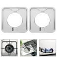thumbnail image 1 of ELAYARD 4Set Stainless Steel Square Gas Range Drip Pan for Heat Resistant 11.8x11.8x0.5in, 1 of 8