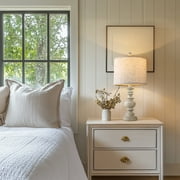 Oneach 20 Resin Table Lamps for Bedroom Lamps Set of 2 Retro Farmhouse Bedside Nightstand Lamp