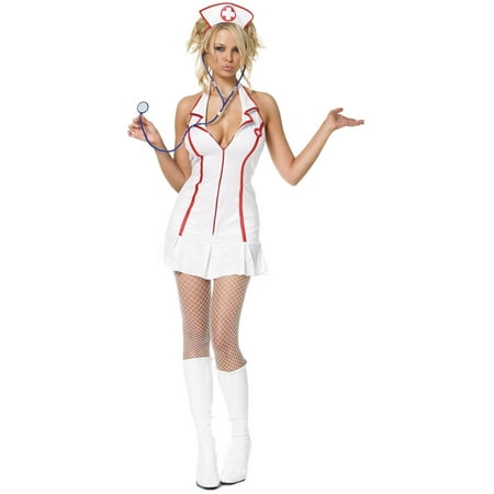 Nurse Head Zip Dress Women's Adult Halloween Costume