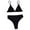 Black, variant on WREESH Womens Two Piece Swimsuit Bikini Sets High Cut Bikini with Chest Pad Without Underwire Solid Split Swimsuit Beach Bathing Suit Blue