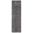 thumbnail image 2 of SAFAVIEH Fontana Jamie Solid Shag Runner Rug, Silver, 2'3" x 8', 2 of 8