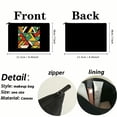 thumbnail image 5 of FCXZI Makeup Bag Graffiti Pattern Cosmetic Bag Mini Portable Travel Toiletry Bag  Makeup Brushes Aesthetic Accessories Waterproof Storage Bag for Women Black, 5 of 6