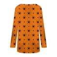 thumbnail image 4 of Odeerbi Halloween Vintage Graphic Shirts for Women Long Sleeve Retro Blouse Summer Fashion Casual Print Round Neck Loose T-shirt Tops Orange, 4 of 5