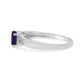 thumbnail image 4 of 14k White Gold Oval Amethyst And Diamond Ring, 4 of 6