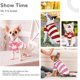thumbnail image 2 of Baejmjk 2 Pieces Stripe Dog Shirts Breathable Polo T-shirts For Small Medium Dogs Cats Girl Boy Puppy Sweatshirt Summer Pet Doggy Clothespink+red,larg, 2 of 4