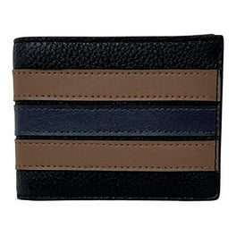 COACH Men ID Card Wallet In Signature Canvas QB/Charcoal COACH Men ID Card Wallet In Signature Canvas QB/Charcoal