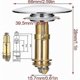 thumbnail image 2 of Chrome Plated Brass Pop-Up Drain Stopper for Bathroom and Kitchen Sinks, 66mm Click-Clack Design, 2 of 5