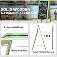 thumbnail image 3 of A-Frame Chalkboard 40" x 20", Double Sided Chalk Board Sign Board Freestanding Magnetic Sandwich Board Pine Wooden Chalkboard Easel for Cafe Shop Restaurant Wedding Party, Green, 3 of 5
