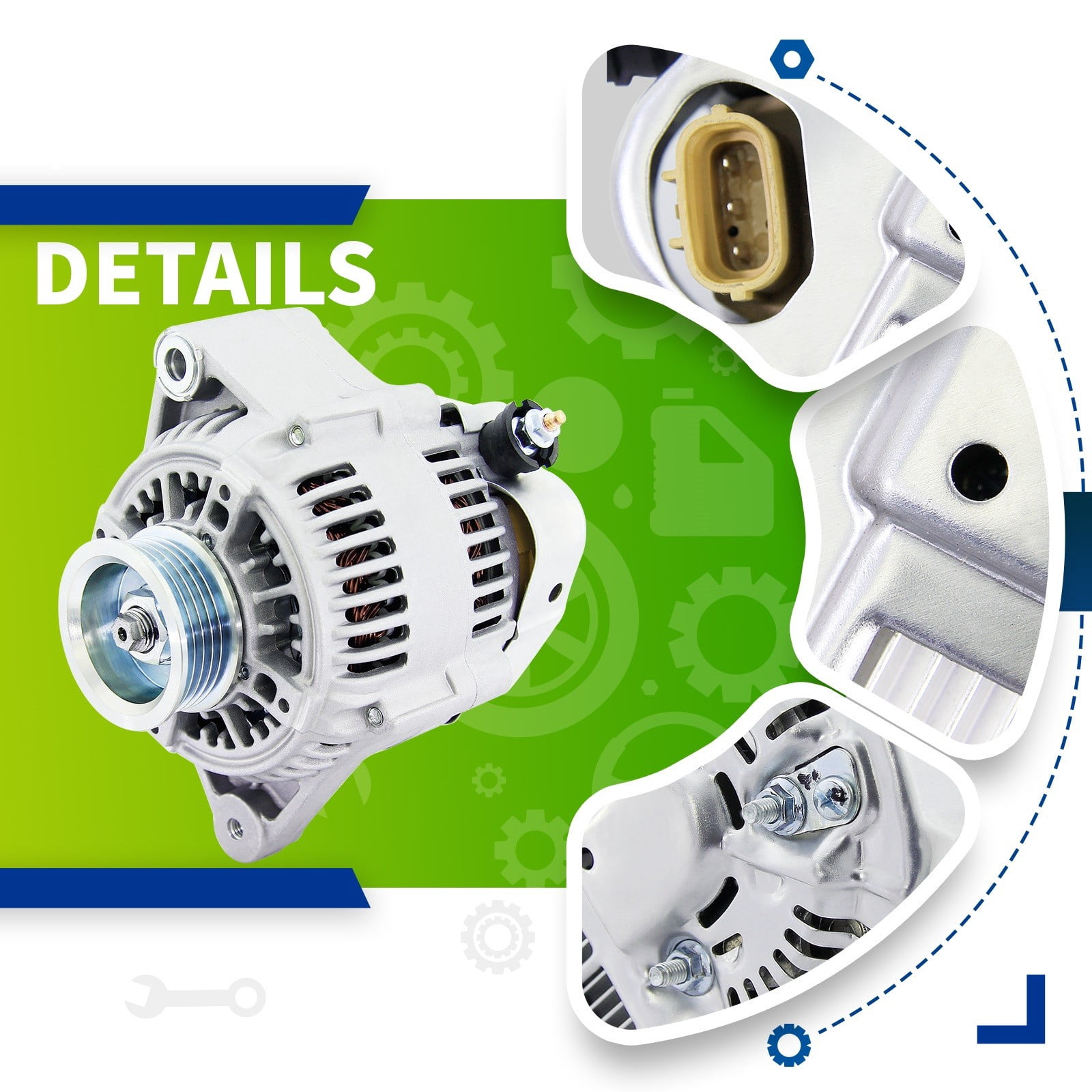 New Alternator For 1997 1998 1999 2000 2001 Toyota Camry Solara L4 2.2L 80 Amp