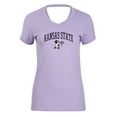 thumbnail image 2 of Women's Lavender Kansas State Wildcats Bella Crossover Back V-Neck T-Shirt, 2 of 3