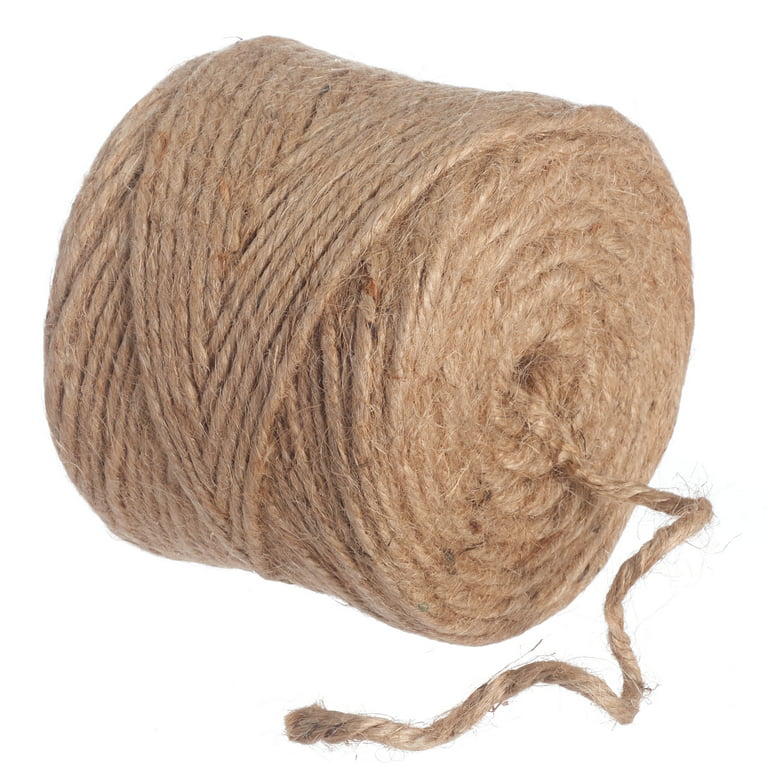 ILIKEEC 328 Feet Jute Rope, 6mm 4-ply Natural Thick Jute Twine String for Floristry, DIY Arts Crafts, Gardening Bundling and Cat Scratch Post (Brown)