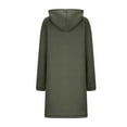 thumbnail image 5 of Kaemgyyd Long Sleeve Dress for Women Winter Warm Fleece Sherpa Lined Tunic Dress Soft Solid Hooded Sweatshirts Dresses, 5 of 6