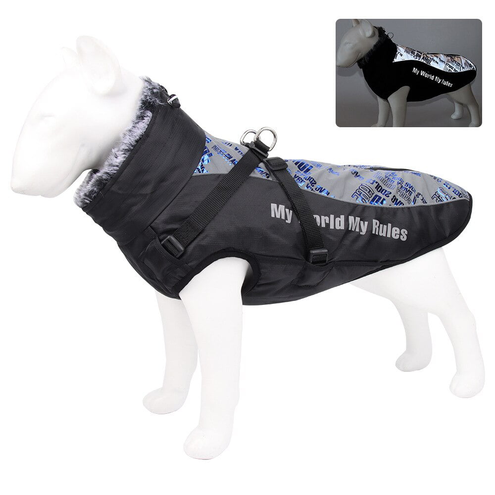 Dogs Waterproof Jacket Lightweight Waterproof Jacket Reflective Safety Dog Raincoat Windproof Snow-Proof Dog Vest for Small Medium Large Dogs Gray 4XL