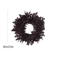 thumbnail image 6 of Leutsin Fall Wreath for Front Door, 24" Large Artificial Boxwood Leaves Outdoor Autumn Wreath for Home, Farmhouse Wall Porch Window Thanksgiving Day Harvest Festival Decor, 6 of 6