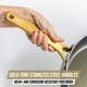 thumbnail image 4 of Blue Diamond Gold Juego de ollas y sartenes de cocina de 10 piezas, apto para inducción, antiadherente de cerámica sin PFAS y PFOA con infusión de diamante, duradero, apto para utensilios de metal, ap, 4 of 5