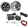 Pyle® Cycle Series 1,400-watt Mounted Motorcycle/atv/snowmobile Amp & Weatherproof Dual-handlebar Speakers