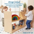 thumbnail image 3 of ECR4Kids 2-Shelf Mobile Double-Sided Storage Cabinet, Classroom Furniture, Natural, 3 of 9