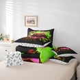 thumbnail image 4 of Gaming Bed in a Bag Queen Comforter Set 7 Piece,Gamer Bedding Sets Gothic Giant Spider Green Yellow Purple Sheet Set with Comforter Gamer Room Decor, 4 of 6