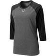 thumbnail image 2 of Evoshield Women's 3/4 Sleeve Fastpitch Softball Shirt Grey/Black M, 2 of 4