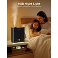 thumbnail image 5 of Smart s for Bedroom Large Room, Top-Fill l Mist 6L WiFi Air , Auto Mode, App & Voice Control, 60H Runtime, Rapid Humidification, RGB Nightlight Baby Plants, Black, 5 of 5