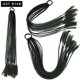 thumbnail image 1 of Zhuge 2 piezas de extensiones de cabello trenzado de colores, accesorios para extensiones de cabello trenzado con bandas de goma sintéticas para mujeres, de negro a verde grisáceo, 1 of 2