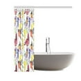 thumbnail image 2 of WOPOP Watercolor Birds and Flowers Seamless Background Bathroom Waterproof Fabric Shower Curtain 60x72 inches, 2 of 2
