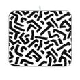 thumbnail image 4 of Iauyy Dish Drying Mat for Kitchen Counter, Super Absorbent & Hanging 16x18 / 18x24 Inch (S/M) Black Brush Marks, 4 of 8