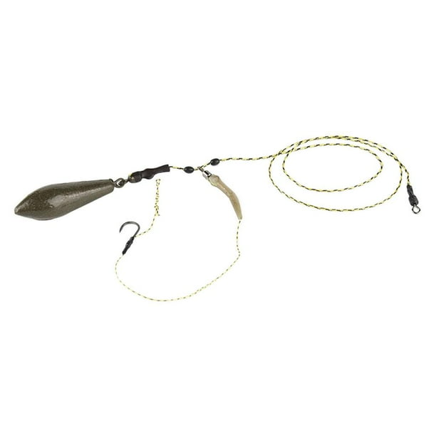 Kit de aparejos para pesca de carpas con línea trenzada, anzuelo resistente, terminal de aparejo para pesca de carpas 50 gramos