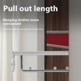 thumbnail image 5 of 16 Inch Wardrobe Closet Slide Rail Pull-Out Clothes Hanging Rod Metal Pants Hanger Rack - Black, 5 of 5