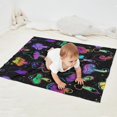 thumbnail image 2 of Purple Mushroom Star Black Pattern Blanket,Comfortable Soft Flannel Throw Blanket,All Season,Warm Lightweight Blankets for Sofa Bed Couch Living Room Chair,30"x40", 2 of 4