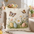 thumbnail image 5 of Easter Embroidery Pillow Cover, 18 Inch Short Lint Pillowcase, Decorative Throw Pillow, Home Cushion Case for Sofa Bedroom Easter Decoration, 5 of 6