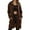 A-Brown139, variant on Women's Jackets Classic Solid Mid Length Hooded Zip-Up Hoodie Jackets Loose Fit Comfort Daily Jackets With Pockets