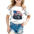 thumbnail image 5 of Kid 4th of July T-Shirts Boys Girls American Flag Shirt Patriotic Top Short Sleeve Tees,White, 5 of 5