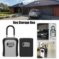 thumbnail image 3 of Key Lock Box Wall Mounted - Portable 4-Digit Combination Safe Lockbox with Removable Shackle, Large Capacity 5 Keys with Resettable Code - Weatherproof Security Safe Key Storage for Outdoor Indoor, 3 of 9