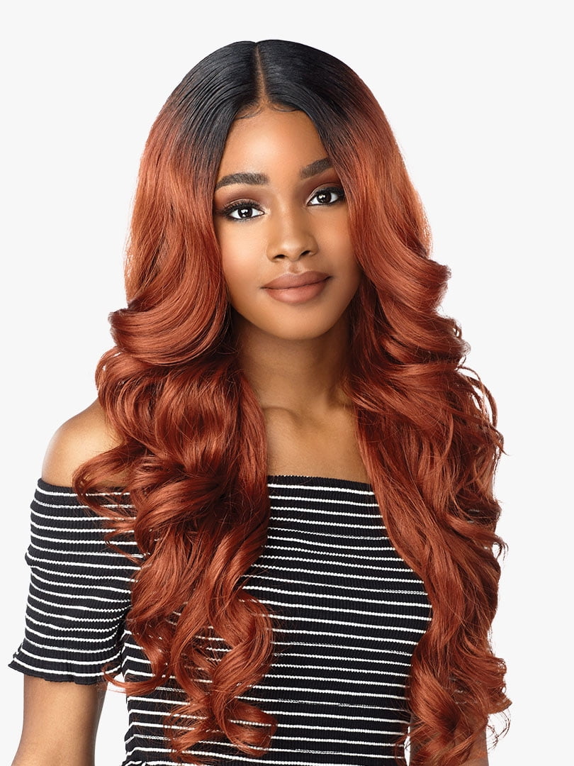 Sensationnel Synthetic Empress Edge Deep Part Lace Front Wig Zaniya 2 Dark Brown 8745