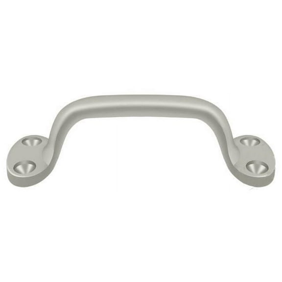 Solid Brass Pull, 6", Satin Nickel