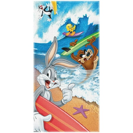 Looney Tunes Bugs Tweety Taz Sylvester Surf Beach Pool Gym Bath-Time
