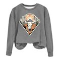 thumbnail image 4 of Hoodless Sweatshirt for Women Casual Printed Round Neck Long Sleeved Winter Pullover Hoodie, 4 of 4